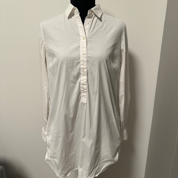 **J. MCLAUGHLIN* White Long Sleeve Button Down Top Size Small - Picture 1 of 7
